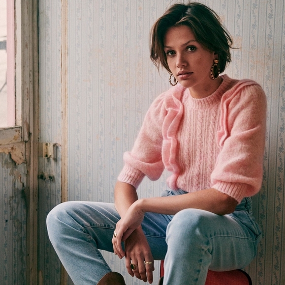 Sezane Blair jumper pink kid mohair - Picture 3 of 9